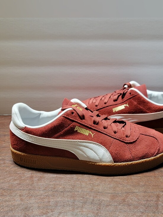 Puma Other - PUMA Club Men Sneakers Intense Red White Gold Size 10